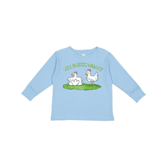 Inktastic Hey, Guess What? Chicken Butt Boys or Girls Long Sleeve Toddler T-Shirt