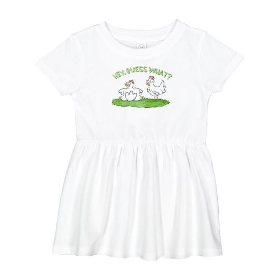 Inktastic Hey, Guess What? Chicken Butt Girls Baby Dress