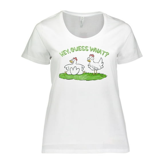 Inktastic Hey, Guess What? Chicken Butt Women's Plus Size T-Shirt