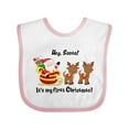 thumbnail image 1 of Inktastic Hey, Santa It's my 1st Christmas Boys or Girls Baby Bib, 1 of 4