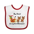 thumbnail image 1 of Inktastic Hey, Santa It's my 1st Christmas Boys or Girls Baby Bib, 1 of 4