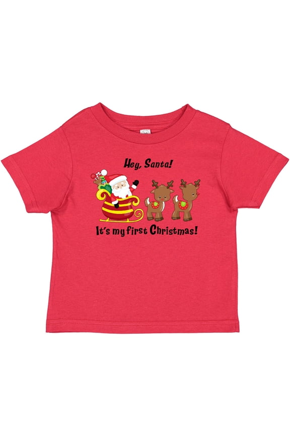 Hey, Santa It's my 1st Christmas Boys or Girls Baby T-Shirt