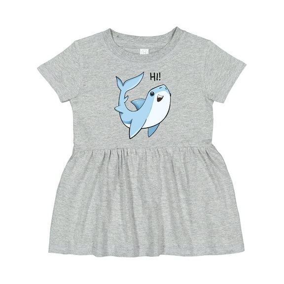 Inktastic Hi Cute Shark Girls Baby Dress