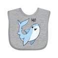 thumbnail image 1 of Inktastic Hi Cute Shark Boys or Girls Baby Bib, 1 of 4