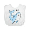 thumbnail image 1 of Inktastic Hi Cute Shark Boys or Girls Baby Bib, 1 of 4