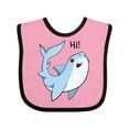 thumbnail image 1 of Inktastic Hi Cute Shark Boys or Girls Baby Bib, 1 of 4