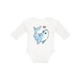thumbnail image 1 of Inktastic Hi Cute Shark Boys or Girls Long Sleeve Baby Bodysuit, 1 of 5
