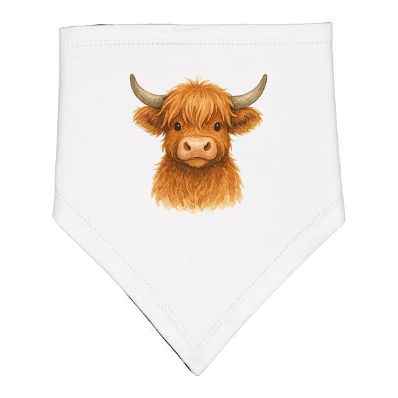Inktastic Highland Cow Baby Bandana Bib