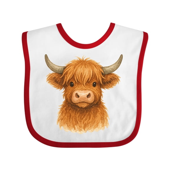 Inktastic Highland Cow Boys or Girls Baby Bib