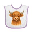 thumbnail image 1 of Inktastic Highland Cow Boys or Girls Baby Bib, 1 of 4