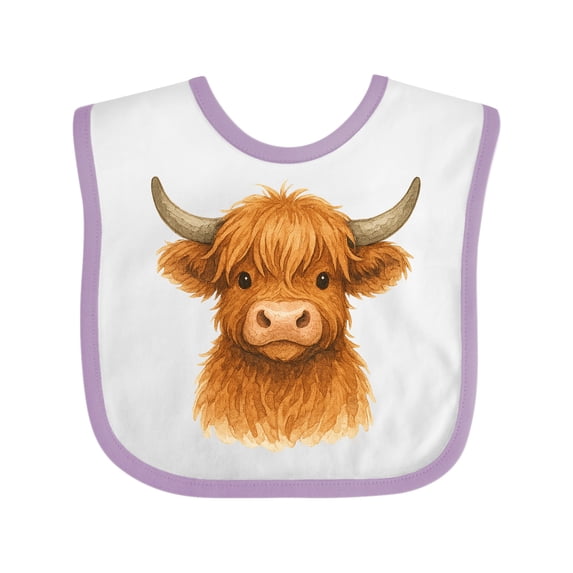 Inktastic Highland Cow Boys or Girls Baby Bib