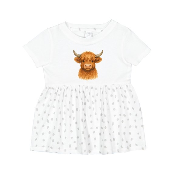 Inktastic Highland Cow Girls Baby Dress