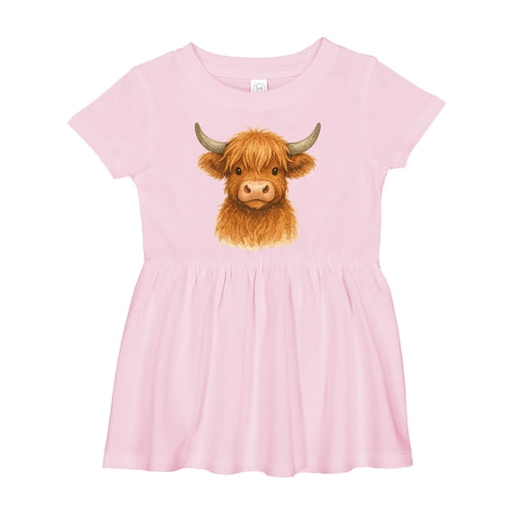 Inktastic Highland Cow Girls Baby Dress