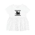 thumbnail image 1 of Inktastic Highland Cow Lover Checkered Girls Baby Dress, 1 of 5