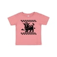 thumbnail image 1 of Inktastic Highland Cow Lover Checkered Girls Baby T-Shirt, 1 of 5