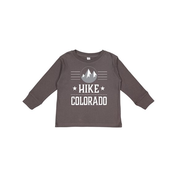 Inktastic Hike Colorado Hiking Trekking Hiker Boys or Girls Long Sleeve Toddler T-Shirt