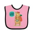thumbnail image 1 of Inktastic Hiker Backpacking I Love Hiking Boys or Girls Baby Bib, 1 of 4