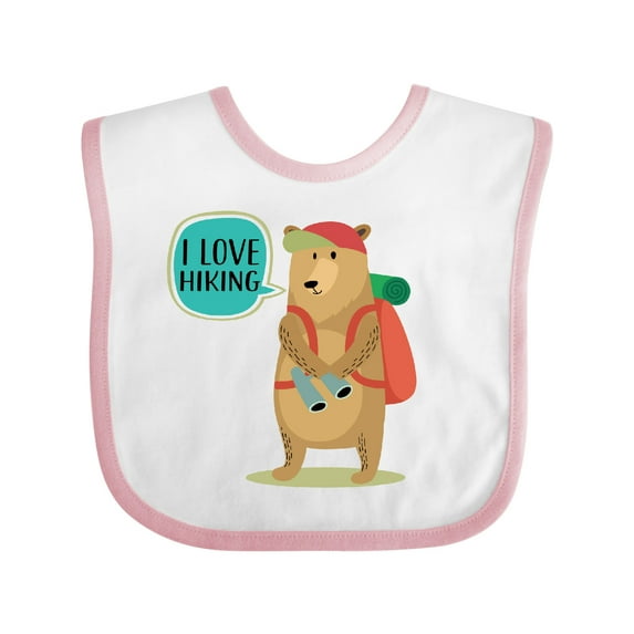 Inktastic Hiker Backpacking I Love Hiking Boys or Girls Baby Bib
