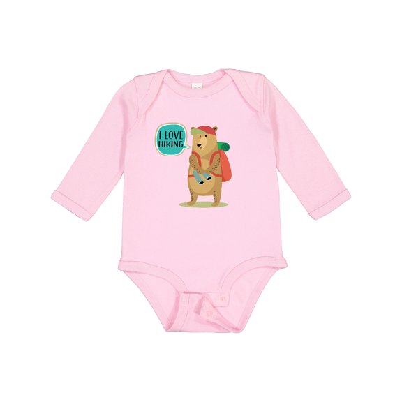 Inktastic Hiker Backpacking I Love Hiking Boys or Girls Long Sleeve Baby Bodysuit