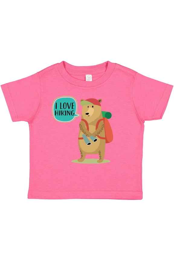 Hiker Backpacking I Love Hiking Boys or Girls Toddler T-Shirt