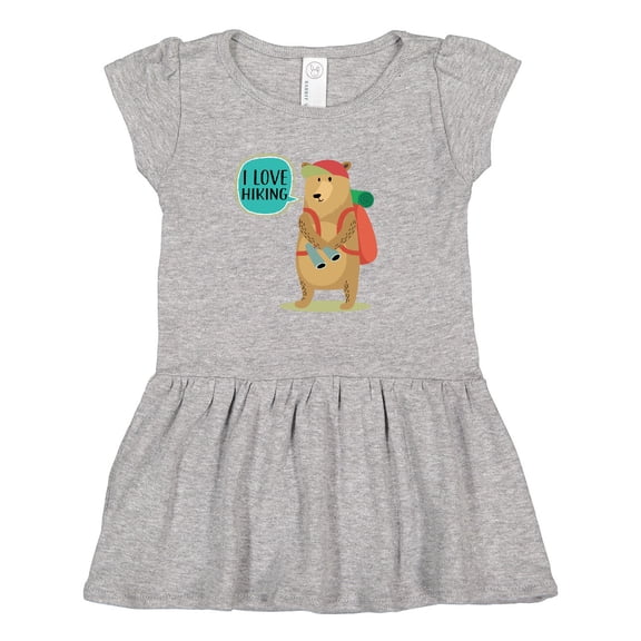 Inktastic Hiker Backpacking I Love Hiking Girls Toddler Dress