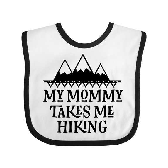 Inktastic Hiker Mommy Takes Me Hiking Boys or Girls Baby Bib