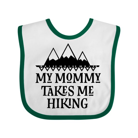 Inktastic Hiker Mommy Takes Me Hiking Boys or Girls Baby Bib