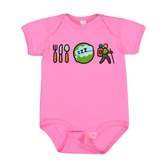 Inktastic Hiking Eat Sleep Hike Boys or Girls Baby Bodysuit