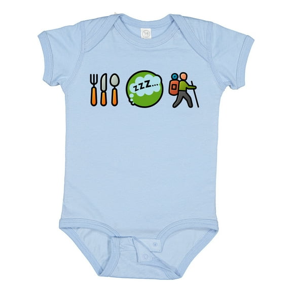 Inktastic Hiking Eat Sleep Hike Boys or Girls Baby Bodysuit