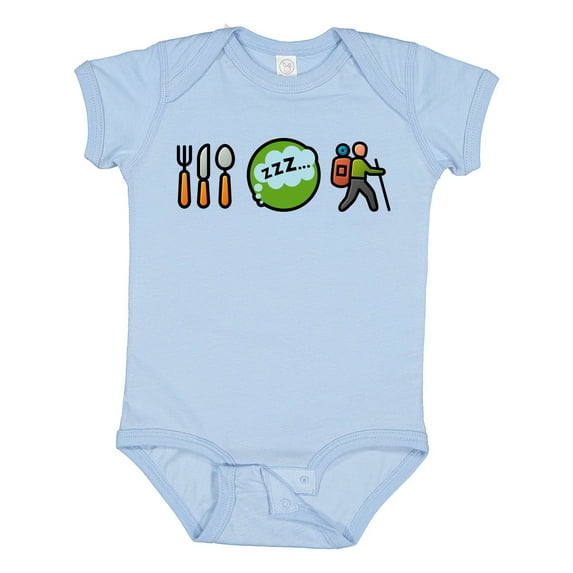 Inktastic Hiking Eat Sleep Hike Boys or Girls Baby Bodysuit