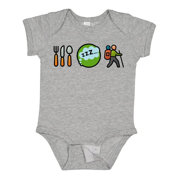 Inktastic Hiking Eat Sleep Hike Boys or Girls Baby Bodysuit