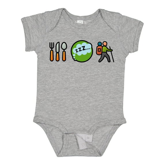 Inktastic Hiking Eat Sleep Hike Boys or Girls Baby Bodysuit