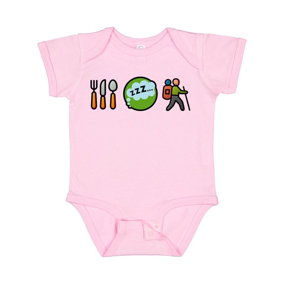 Inktastic Hiking Eat Sleep Hike Boys or Girls Baby Bodysuit