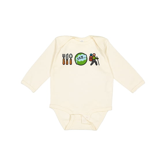 Inktastic Hiking Eat Sleep Hike Boys or Girls Long Sleeve Baby Bodysuit