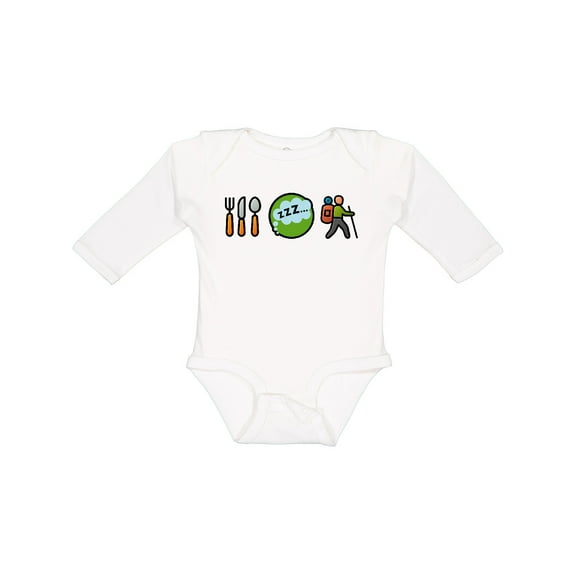 Inktastic Hiking Eat Sleep Hike Boys or Girls Long Sleeve Baby Bodysuit