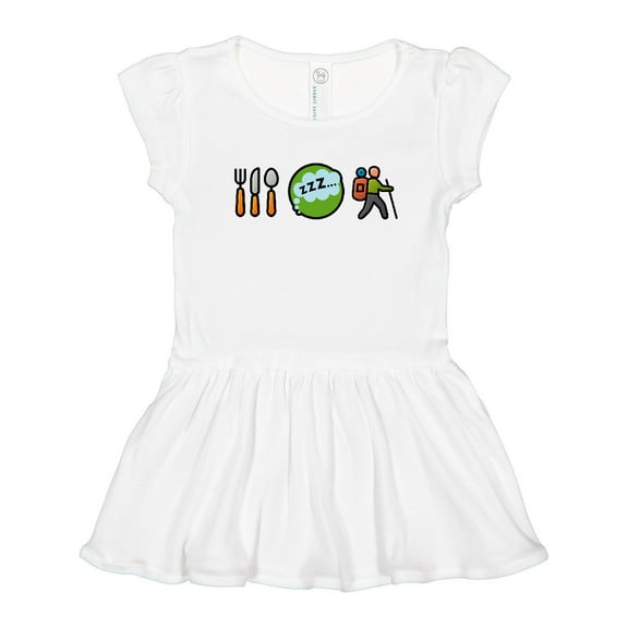 Inktastic Hiking Eat Sleep Hike Girls Toddler Dress