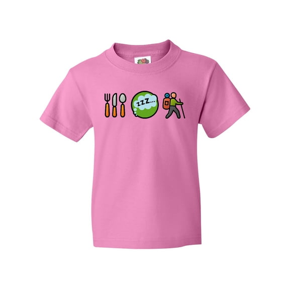 Inktastic Hiking Eat Sleep Hike Youth T-Shirt