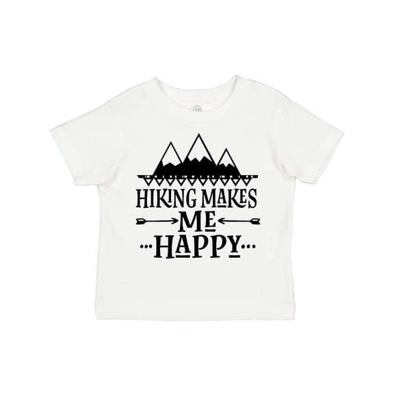 Inktastic Hiking Makes Me Happy Mountain Hiker Boys or Girls Toddler T-Shirt