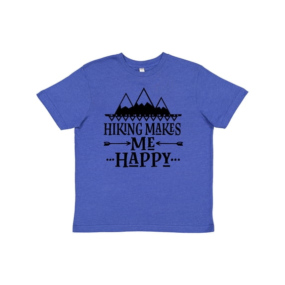 Inktastic Hiking Makes Me Happy Mountain Hiker Youth T-Shirt