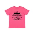 thumbnail image 1 of Inktastic Hiking Makes Me Happy Mountain Hiker Youth T-Shirt, 1 of 5