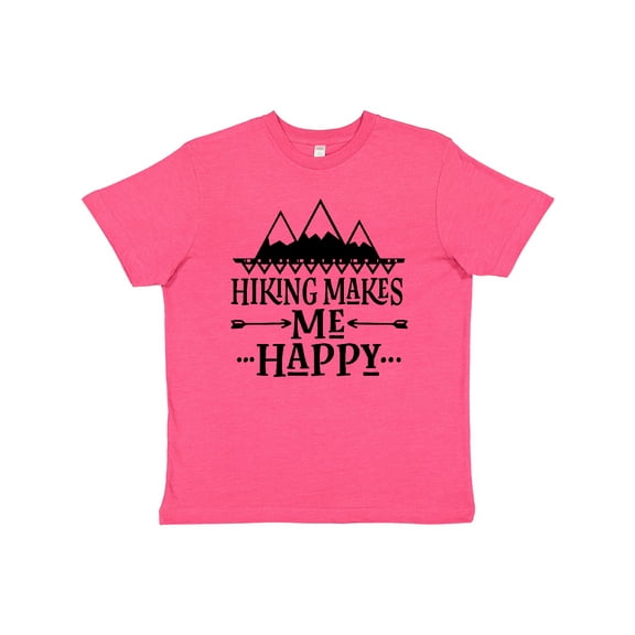 Inktastic Hiking Makes Me Happy Mountain Hiker Youth T-Shirt