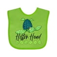 thumbnail image 1 of Inktastic Hilton Head Cute Smiling Sea Turtle Boys or Girls Baby Bib, 1 of 4