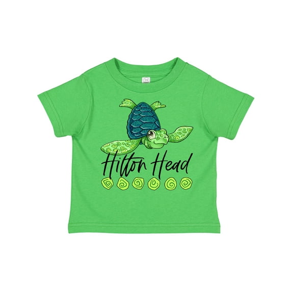 Inktastic Hilton Head Cute Smiling Sea Turtle Boys or Girls Toddler T-Shirt