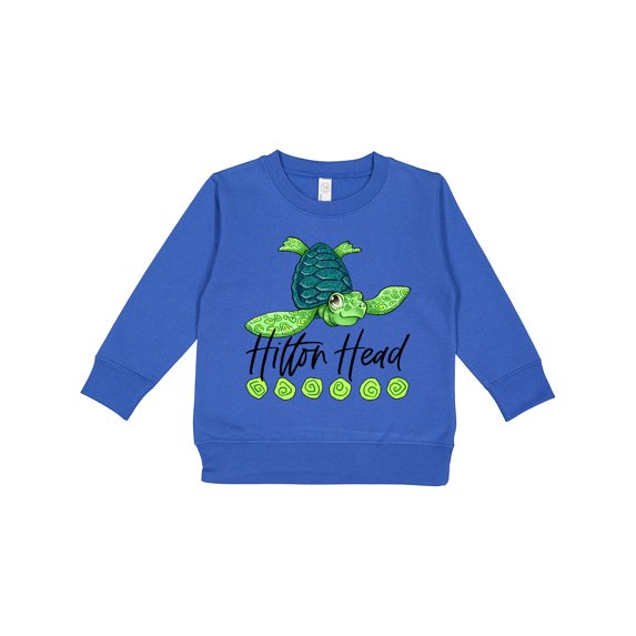 Inktastic Hilton Head Cute Smiling Sea Turtle Toddler Sweatshirt
