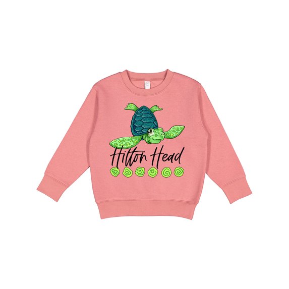 Inktastic Hilton Head Cute Smiling Sea Turtle Toddler Sweatshirt