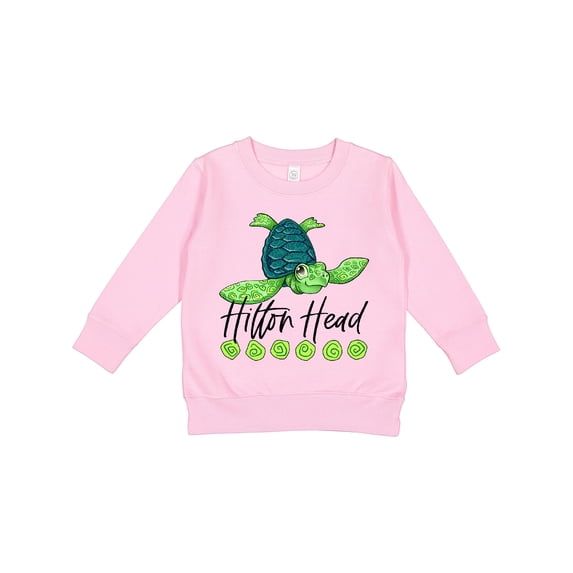 Inktastic Hilton Head Cute Smiling Sea Turtle Toddler Sweatshirt