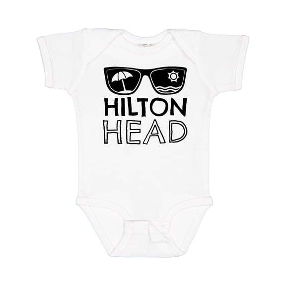 Inktastic Hilton Head Sunglasses with Umbrella and Sun Boys or Girls Baby Bodysuit