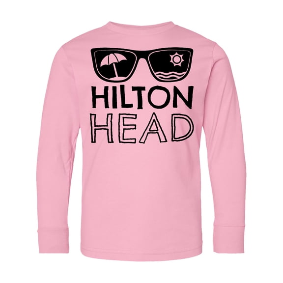 Inktastic Hilton Head Sunglasses with Umbrella and Sun Long Sleeve Youth T-Shirt
