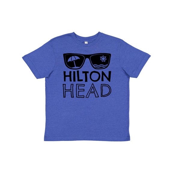 Inktastic Hilton Head Sunglasses with Umbrella and Sun Youth T-Shirt