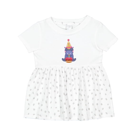 Inktastic Hippo 1st Birthday Girls Baby Dress